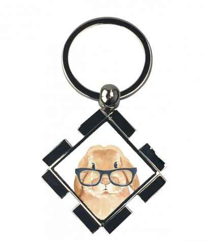 พวงกุญแจสกรีนภาพ ลาย Brown rabbit